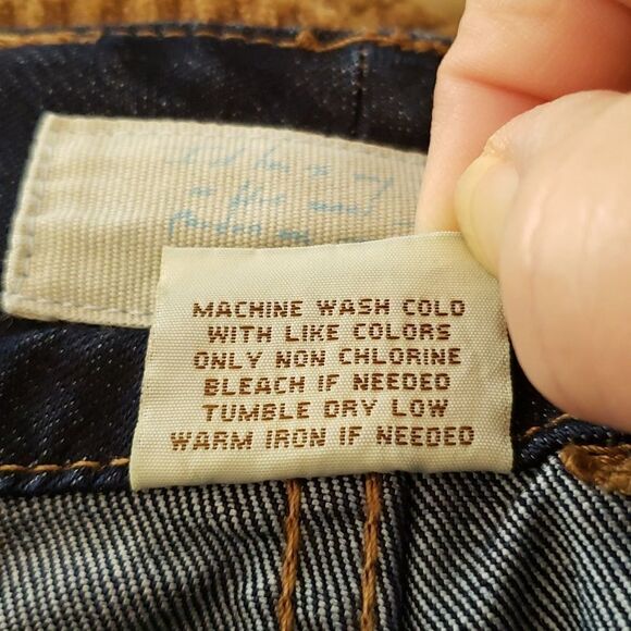 EUC Maurices Dark Blue Distressed Denim Skirt Sz 3/4 - Picture 7 of 8